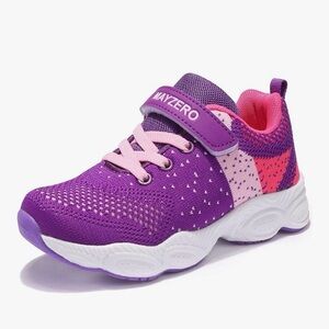 MAYZERO Kids Breathable shoes-Purple & Pink: Size 21 (US: Size 5)